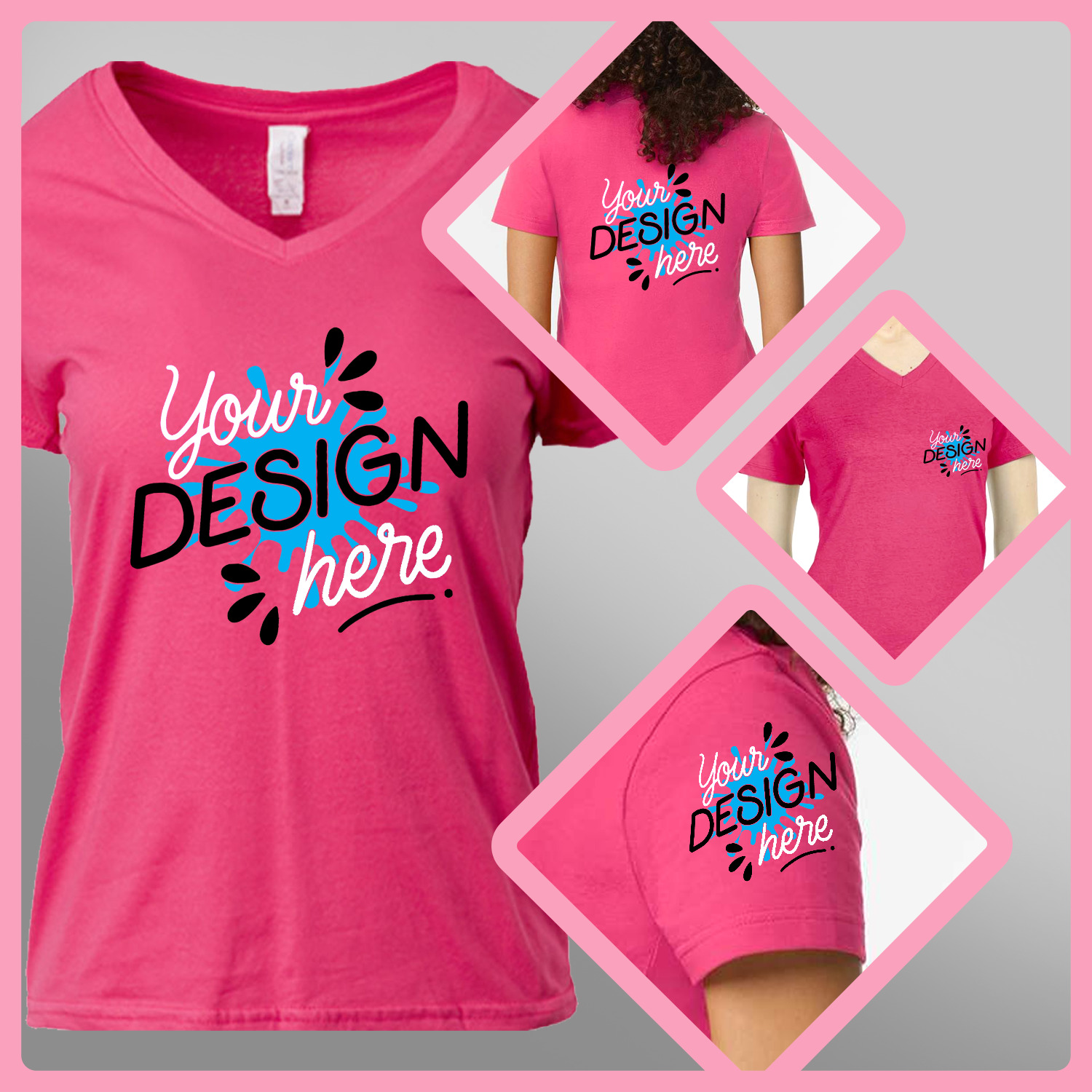Gildan - Heavy Cotton™ Women’s V-Neck T-Shirt - 5V00L
